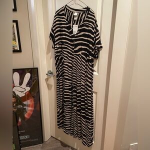 H&M Zebra Print Maxi Dress NWTs